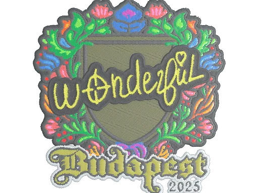 Pegatina | w0nderful (bordada) | Budapest 2025