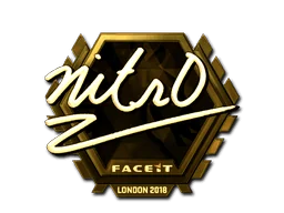 Adesivo | nitr0 (Dourado) | Londres 2018