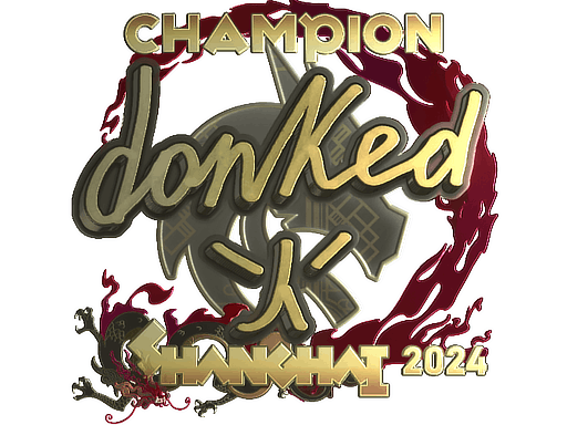 Adesivo | donk (Dourado) | Campeões do Xangai 2024