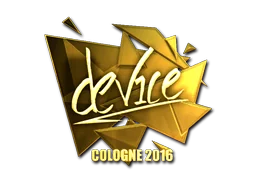 Klistermärke | device (Guld) | Cologne 2016