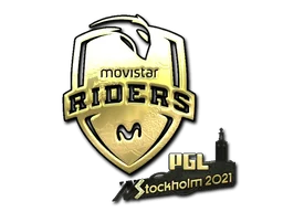 Naklejka | Movistar Riders (złota) | Sztokholm 2021