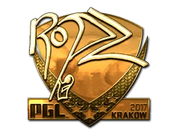Klistermärke | ropz (Guld) | Krakow 2017