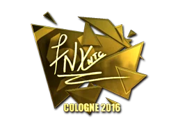Klistermärke | fnx (Guld) | Cologne 2016