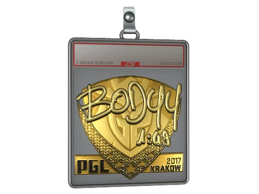 Placa de pegatinas | bodyy (dorada) | Cracovia 2017