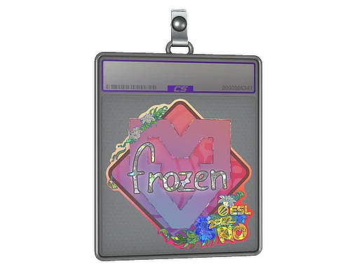 Placa de Adesivo | frozen (Purpurinado) | Rio 2022