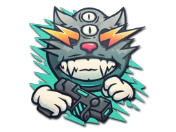 Aufkleber | Schocker-Katze
