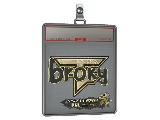 Placa de Adesivo | broky (Dourado) | Antuérpia 2022