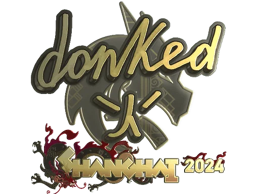 Adesivo | donk (Dourado) | Xangai 2024