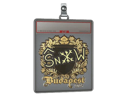 Placa de Adesivo | snow (Dourado) | Budapeste 2025