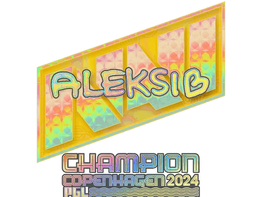 Naklejka | Aleksib (holograficzna, mistrz) | Kopenhaga 2024