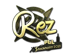 Naklejka | REZ (złota) | Sztokholm 2021