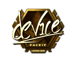 Klistermärke | device (Guld) | London 2018