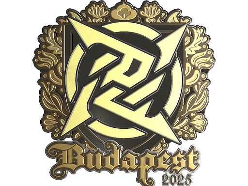Klistermärke | Ninjas in Pyjamas (guld) | Budapest 2025