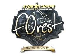 Aufkleber | f0rest (Gold) | Berlin 2019