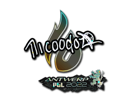 Klistermärke | nicoodoz (glitter) | Antwerp 2022