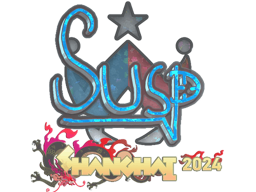 Aufkleber | susp (Glitzer) | Shanghai 2024