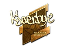 Klistermärke | Kjaerbye (Guld) | Boston 2018