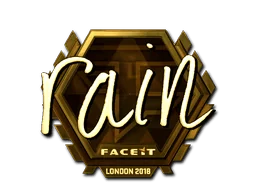 Pegatina | rain (dorada) | Londres 2018