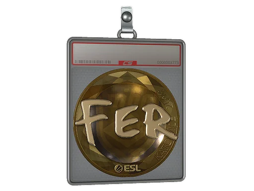 Placa de Adesivo | fer (Dourado) | Katowice 2019