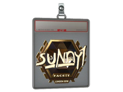 Placa de pegatinas | suNny (dorada) | Londres 2018