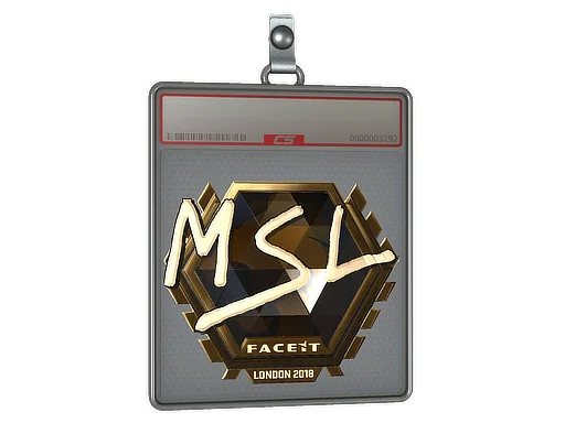 Klistermärkesfodral | MSL (Guld) | London 2018