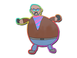 Naklejka | Kiepsko narysowany agent Leet Crew (holograficzna)