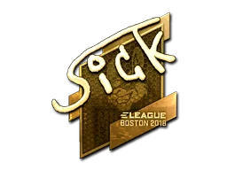 Naklejka | SicK (złota) | Boston 2018