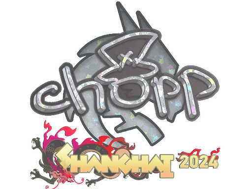 Klistermärke | chopper (glitter) | Shanghai 2024