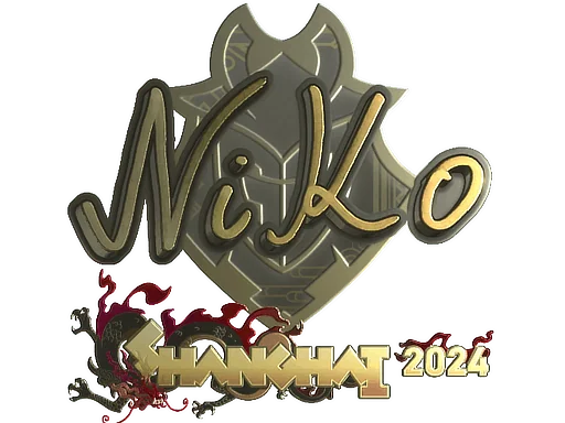 Naklejka | NiKo (złota) | Szanghaj 2024
