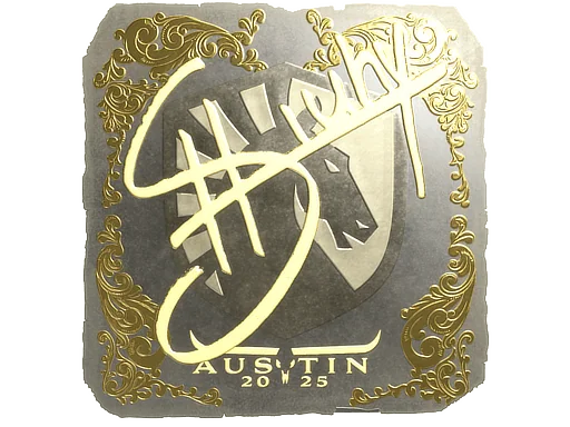 Klistermärke | siuhy (guld) | Austin 2025