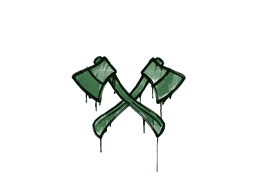 Grafite Lacrado | Machados Cruzados (Verde selva)