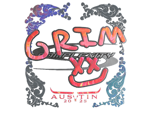 Pegatina | Grim (holográfica) | Austin 2025