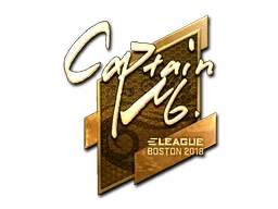 Naklejka | captainMo (złota) | Boston 2018