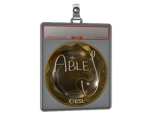 Placa de Adesivo | ableJ (Dourado) | Katowice 2019