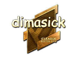Naklejka | dimasick (złota) | Boston 2018