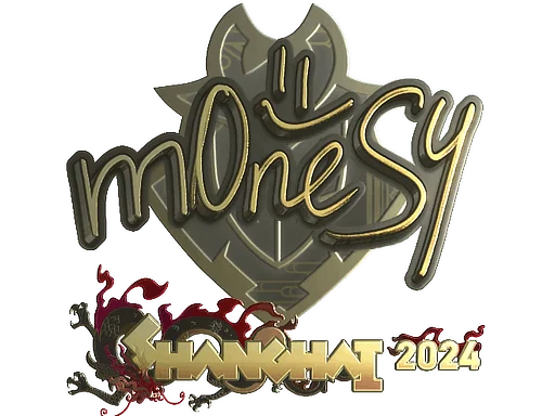 Klistermärke | m0NESY (guld) | Shanghai 2024