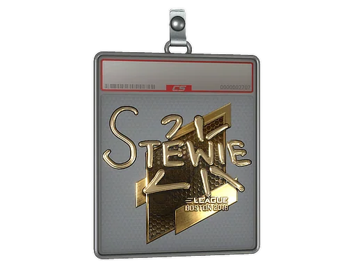 Placa de pegatinas | Stewie2K (dorada) | Boston 2018