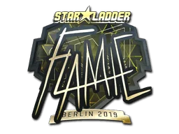 Naklejka | flamie (złota) | Berlin 2019