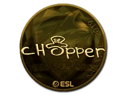 Aufkleber | chopper (Gold) | Kattowitz 2019