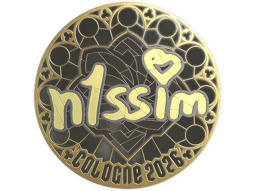 Pegatina | n1ssim (dorada) | Colonia 2026