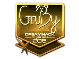 Naklejka | GruBy (złota) | Kluż-Napoka 2015