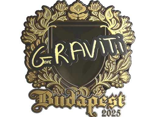 Klistermärke | Graviti (guld) | Budapest 2025