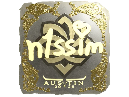 Naklejka | n1ssim (złota) | Austin 2025