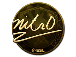 Aufkleber | nitr0 (Gold) | Kattowitz 2019