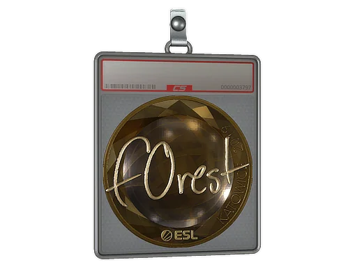 Placa de Adesivo | f0rest (Dourado) | Katowice 2019
