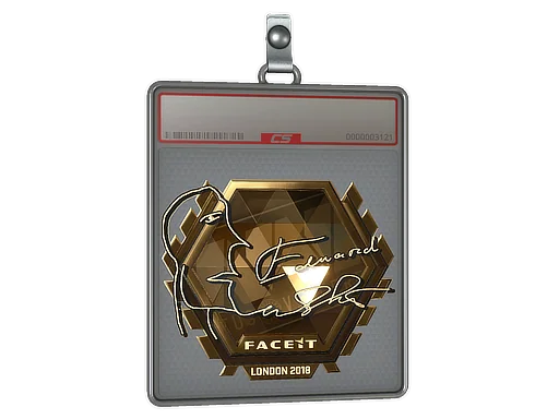 Placa de pegatinas | Edward (dorada) | Londres 2018