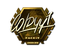 Pegatina | COLDYY1 (dorada) | Londres 2018