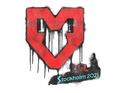 Zalakowane graffiti | MOUZ | Sztokholm 2021