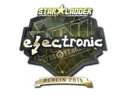 Aufkleber | electronic (Gold) | Berlin 2019