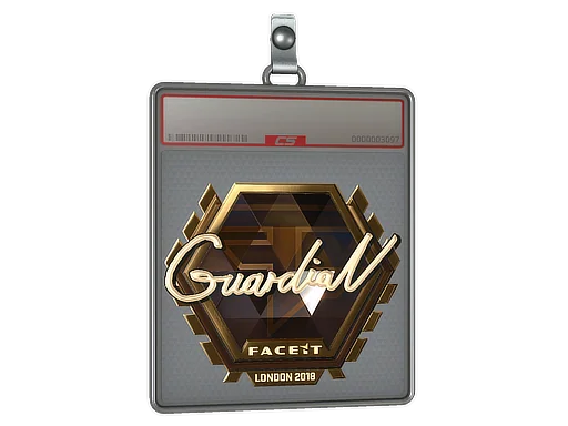 Placa de pegatinas | GuardiaN (dorada) | Londres 2018